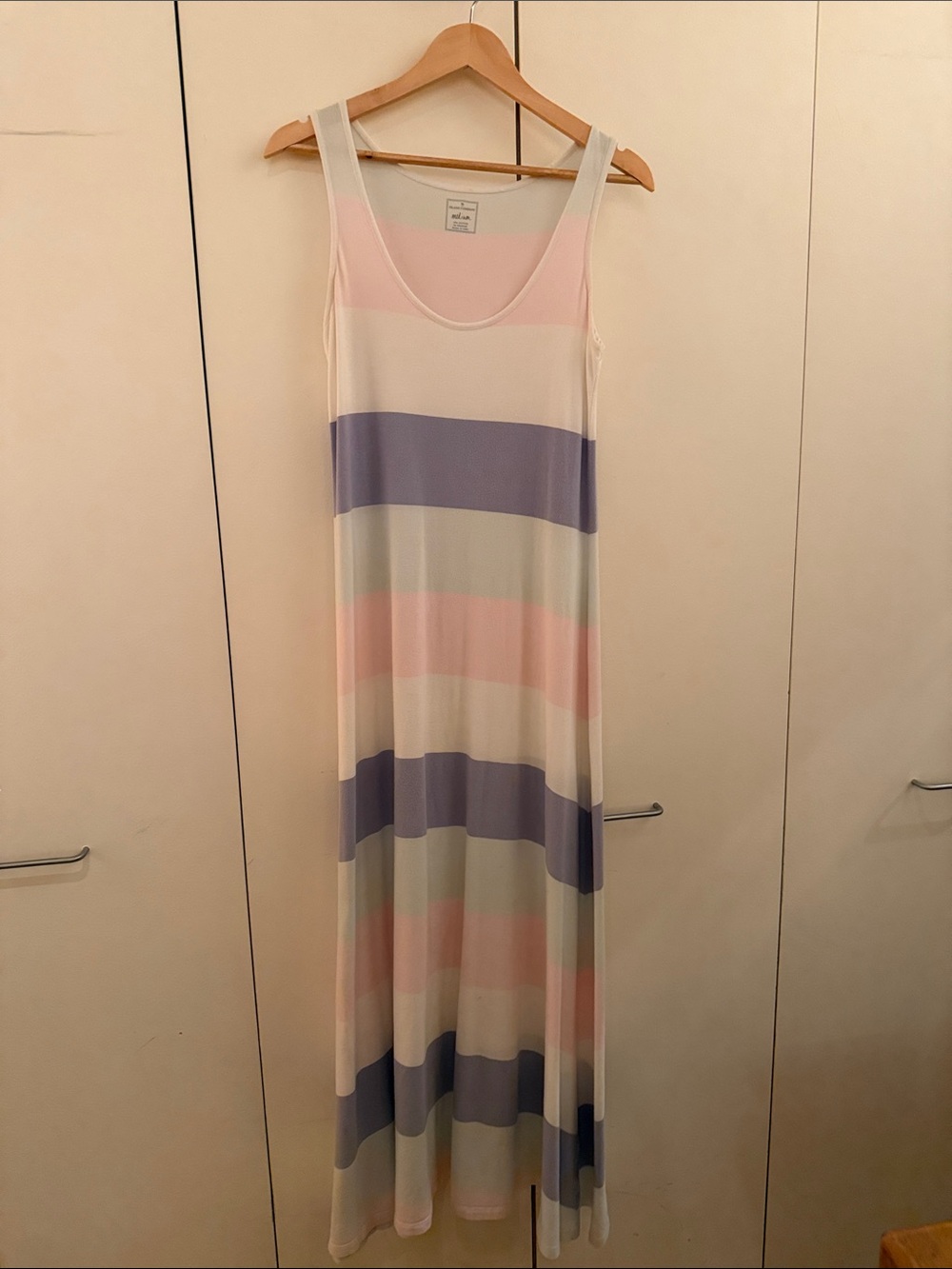 Island Company Pastel Stripe Maxi Dress - Pink, Lavender & Cream